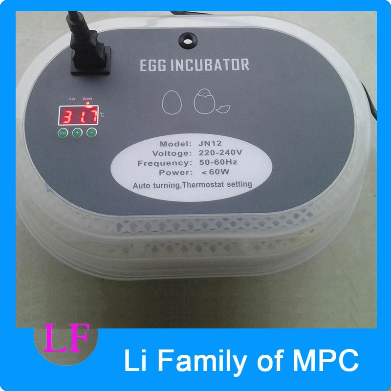 

Mini Automatic Digital Egg Incubator JN12, Hatcher, Brooder, Setter