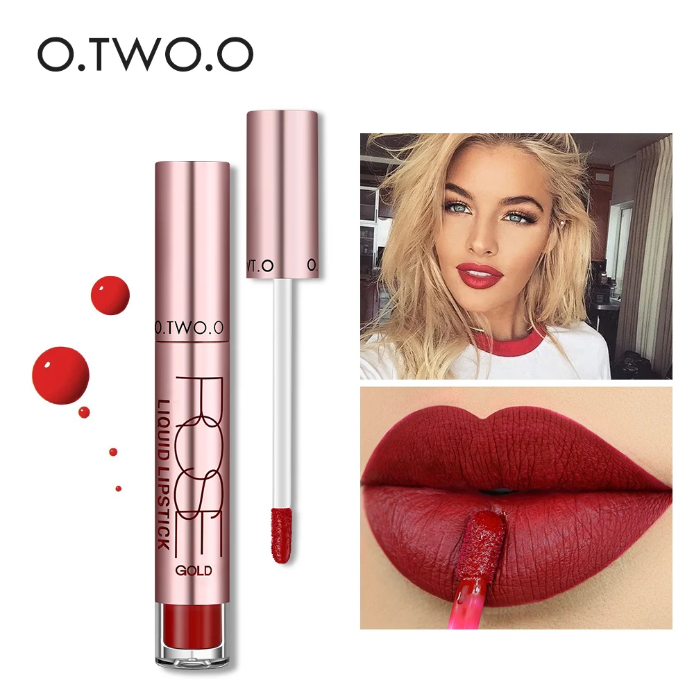 

O.TWO.O 12colors Best Sale Hot Cosmetics Makeup Lip Gloss Long Lasting Waterproof Easy to Wear Matte Liquid Lipstick N2135