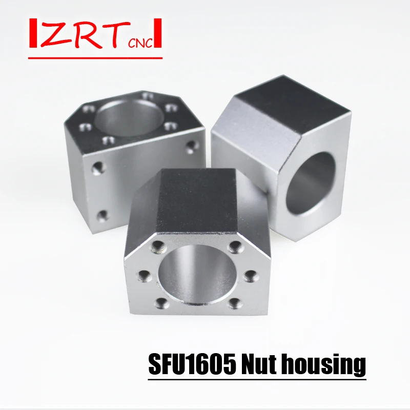 

Free shipping 3pcs/lot 1605 ball nut housing bracket holder aluminium for 16mm ball screw SFU1605 SFU1604 SFU1610 CNC parts