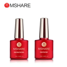 Mshare 10 мл Горячие Лаки для ногтей гель для ногтей uv гель для ногтей зеркало Стекло отделка крышки 10 мл uv led soak off сверкающих крышка Топ гель лак(China)