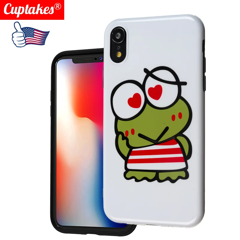 

Luxury New IMD Soft Silicone Cover for Apple iPhone 7 Plus case X 10 XS max XR 8 6 6S Cute Cartoon Frog prince Miss You Love
