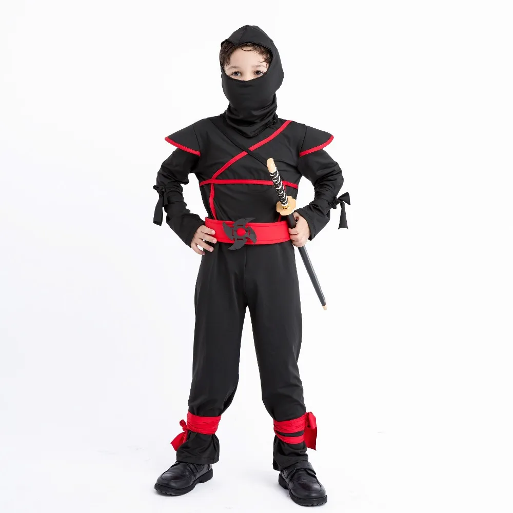 VASHEJIANG Classic Halloween Costumes Children Martial Arts Ninja
