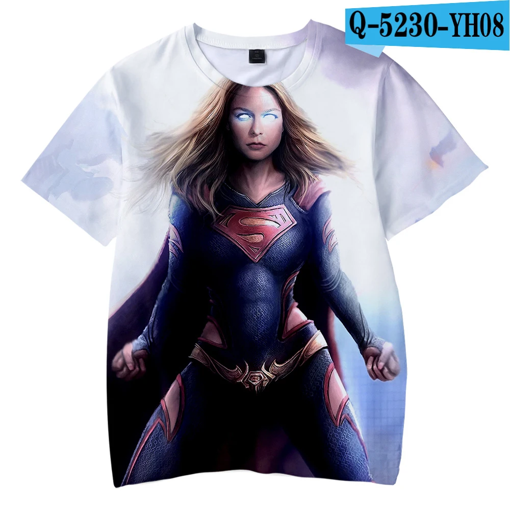 Модная повседневная детская футболка в стиле хип-хоп Kara Danvers с 3D принтом «Kpop» уличная летняя детская футболка с короткими рукавами в Корейском стиле для девочек и мальчиков - Цвет: Хаки