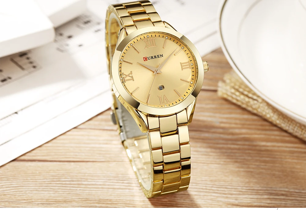 Золотые часы для женщин часы дамы Творческий сталь для женщин браслет часы женские часы Relogio Feminino Montre Femme curren