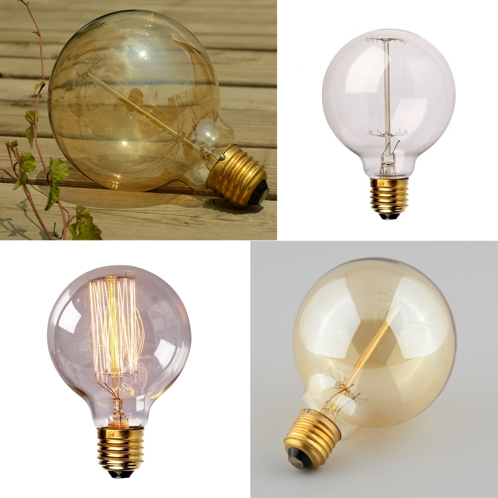 Вольфрам нити E27 электрическая лампочка эдисона Замена 40 Вт 220 V G95ST Новый|Лампы