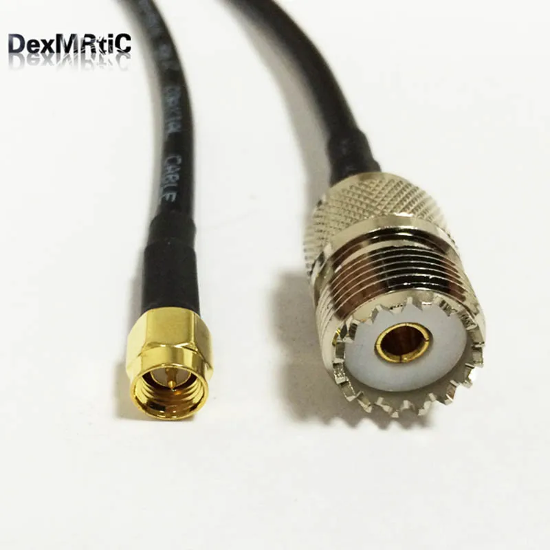 RF UHF к SMA Кабельный адаптер female SO239 male прямой отрезок RG58 50 см/100 см|uhf female|uhf so239uhf adapter |
