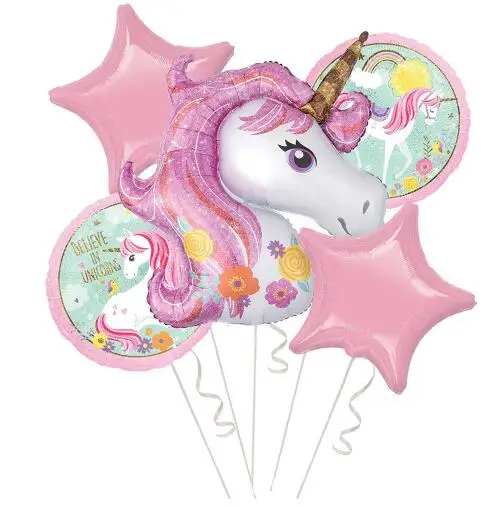 PAPYBAL Moon/Star/Rainbow/Unicorn/Love alloons алюминиевая фольга Air Globos Свадебные украшения для детского дня рождения вечерние принадлежности