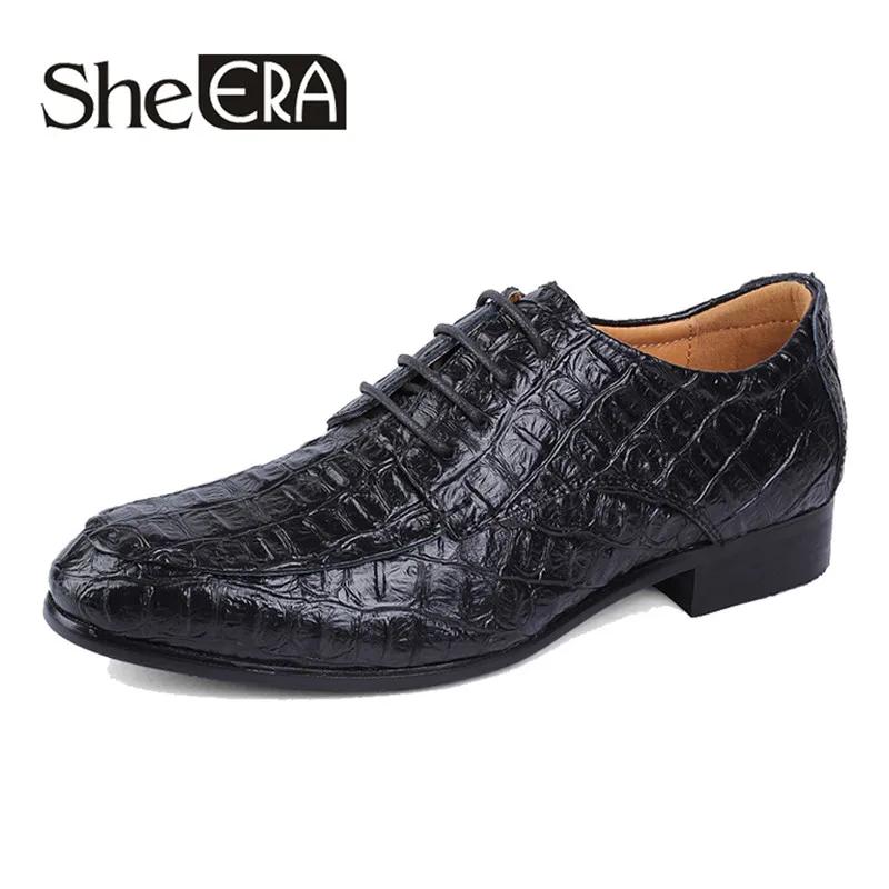 

Brand Genuine Leather Oxford Shoes For Men Business Men Crocodile Shoes Men Dress Shoes Plus Size Wedding Shoes Man Big Size 50