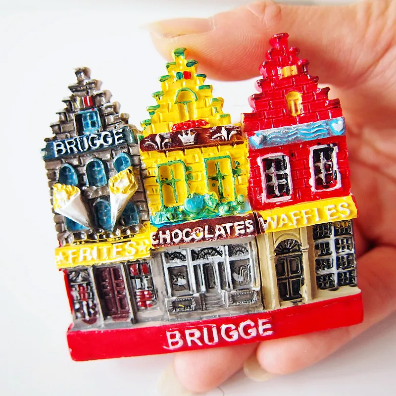 

European - style three - dimensional Belgian tourism building refrigerator