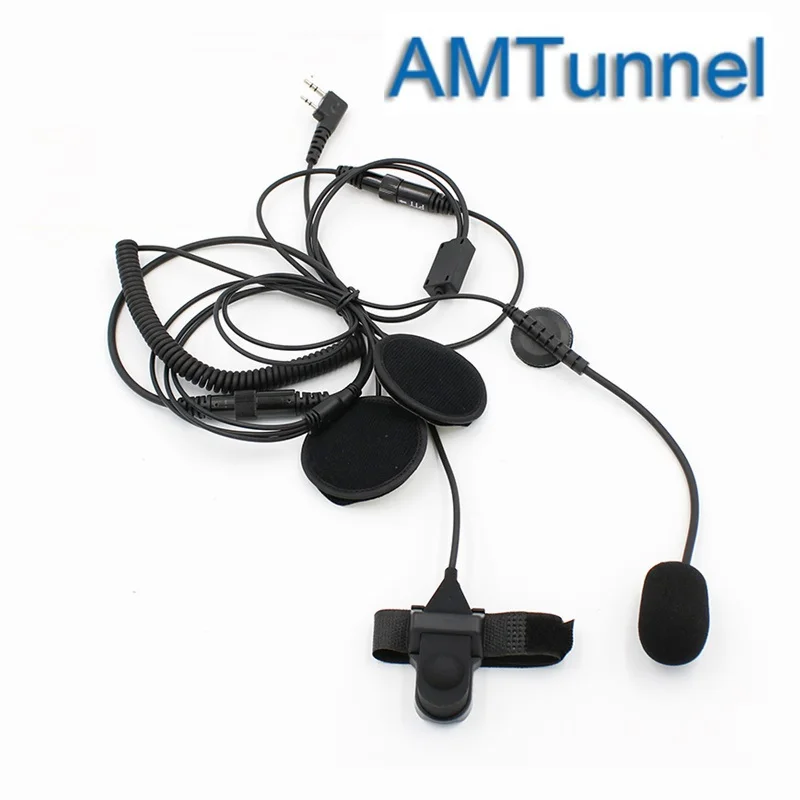 Walkie Talkie наушник палец PTT мотоциклетный шлем радио гарнитура микрофон 2 Pin для Kenwood