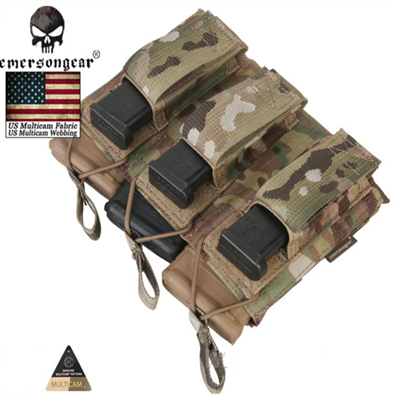 2018 Emersongear Magazine Mag Pouch 5 56 Пистолет тройной Открытый Топ армейских подсумок Emerson Wargame