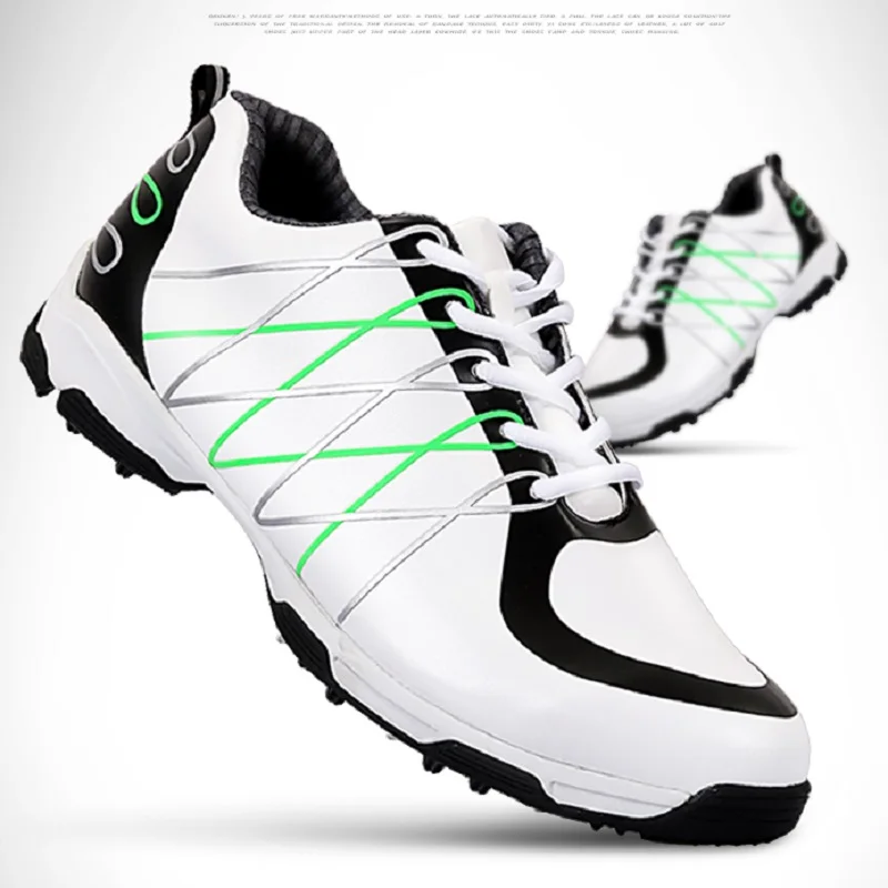 

PGM Golf Shoes Men's Microfiber Skidproof Patent Waterproof Leather Male Sneakers Sports Shoe Breathable Professional Training