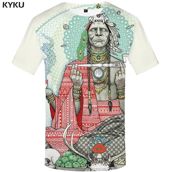 

Funny T shirts Indians T-shirt Men Harajuku T-shirts 3d America Tshirt Printed Feather Tshirts Casual Colorful Anime Clothes