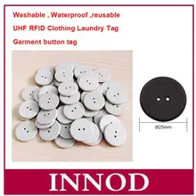 100 шт Кнопка для одежды Монета 25 мм диаметр RFID ID Прачечная метки высокотемпературный водостойкий моющаяся этикетка