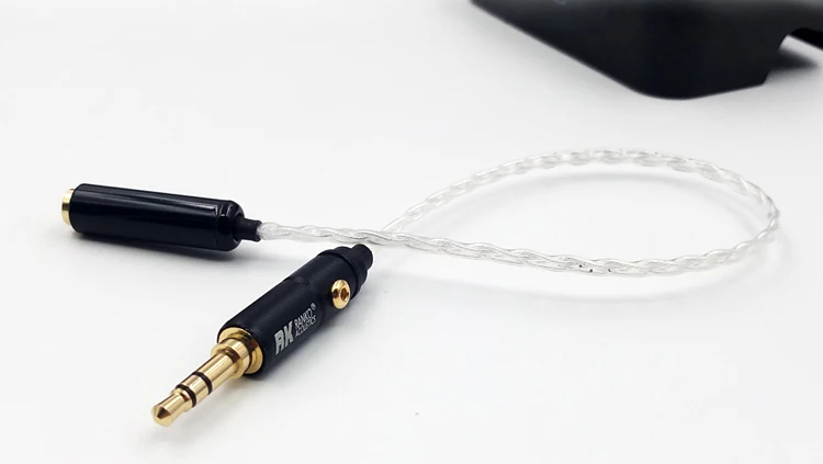Pure silver 4 share handmade Computer headphone extension cable Enthusiast 3 5mm male to female Lossless audio cable