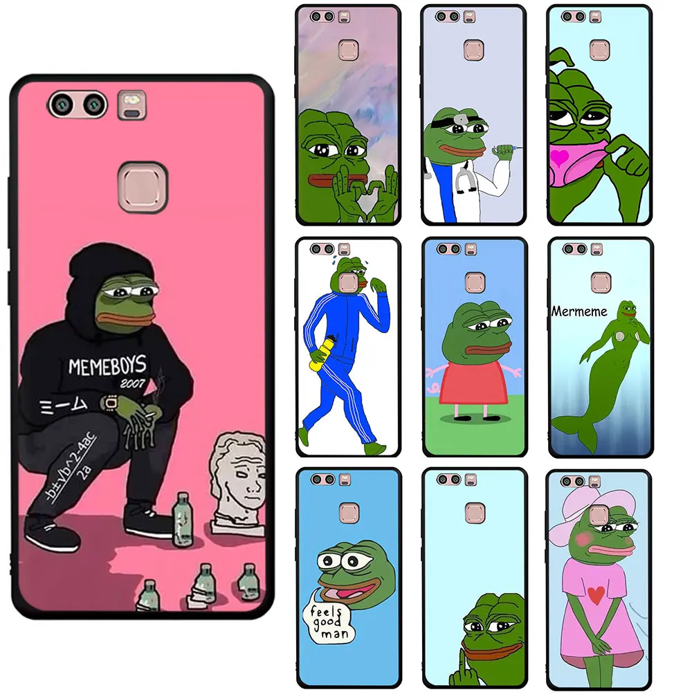 

Internet Meme Smug Frog Pepe Soft phone cover case for Huawei P8 P9 P10 P20 P30 Mate 30 10 20 Pro Lite Mini P Smart