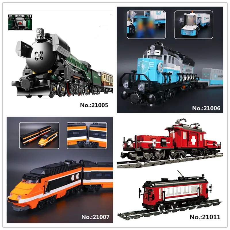 

21005 Emerald Night 21006 Maersk Train 21007 horizon express 21011 Medical Changing Train Building Block 10183 10194 10233