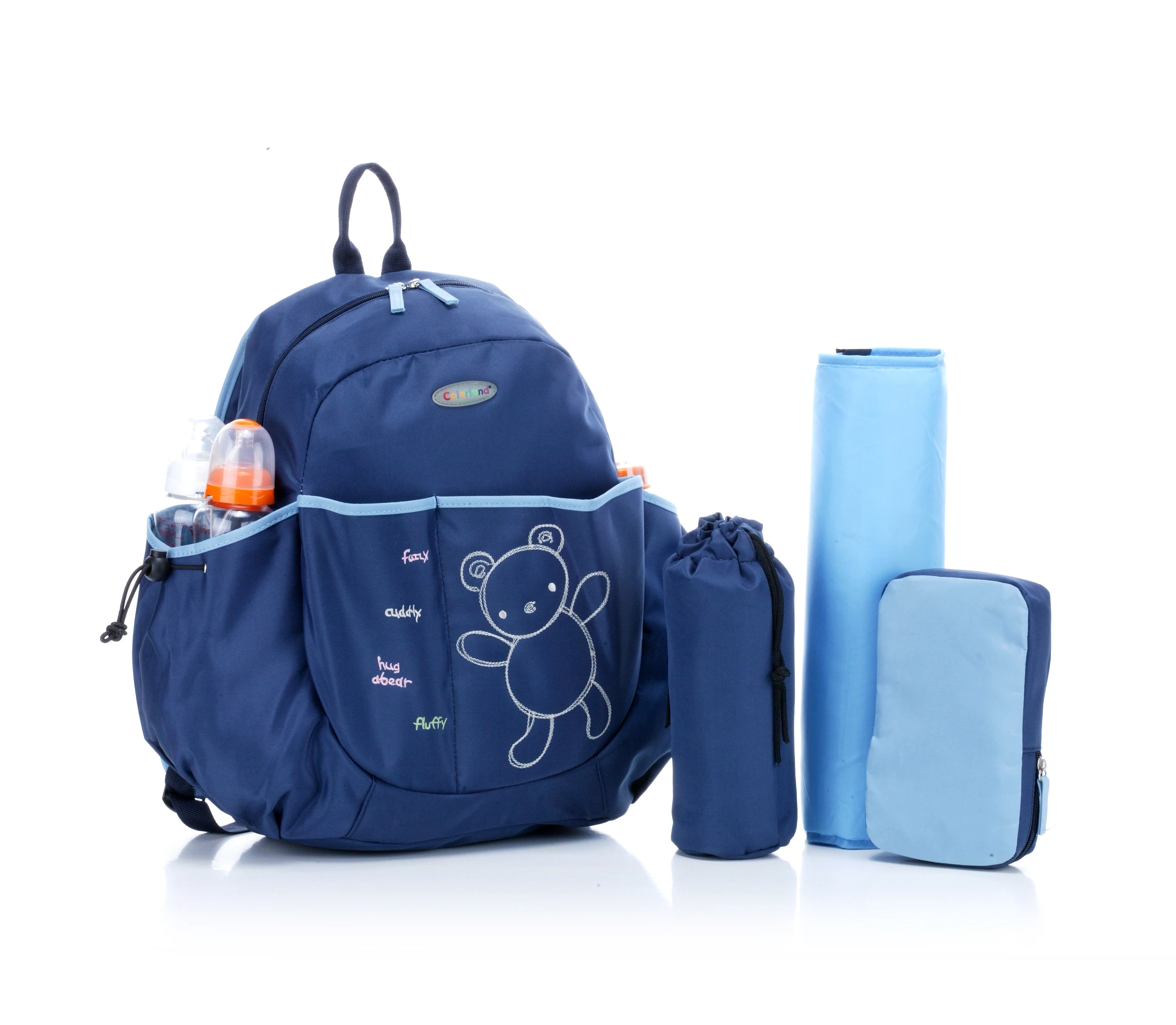 Colorland Free Shipping 3pc/set Cute Bear Baby Diaper Bags,Baby