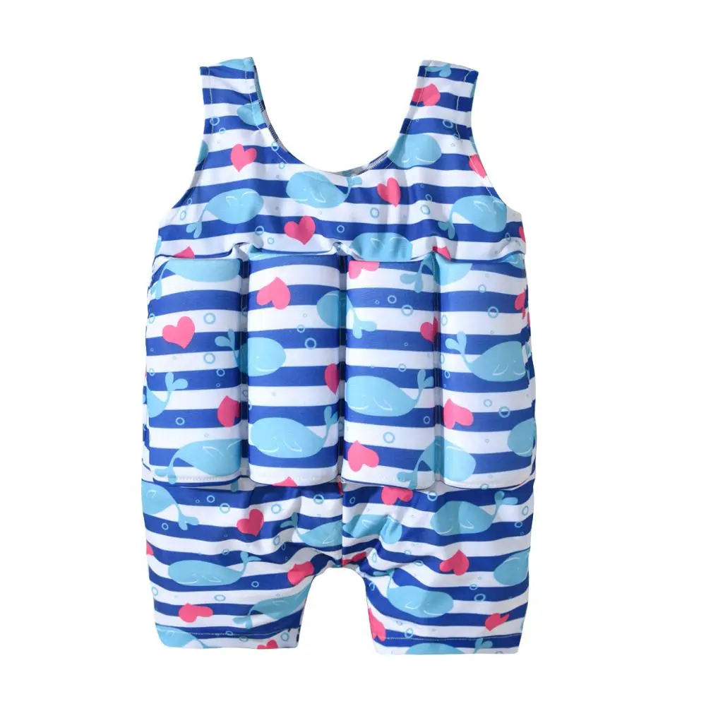 

Little Girls Floatsuit Swimwear with Adjustable Buoyancy for 2-7 Years Babies Swimming Boating