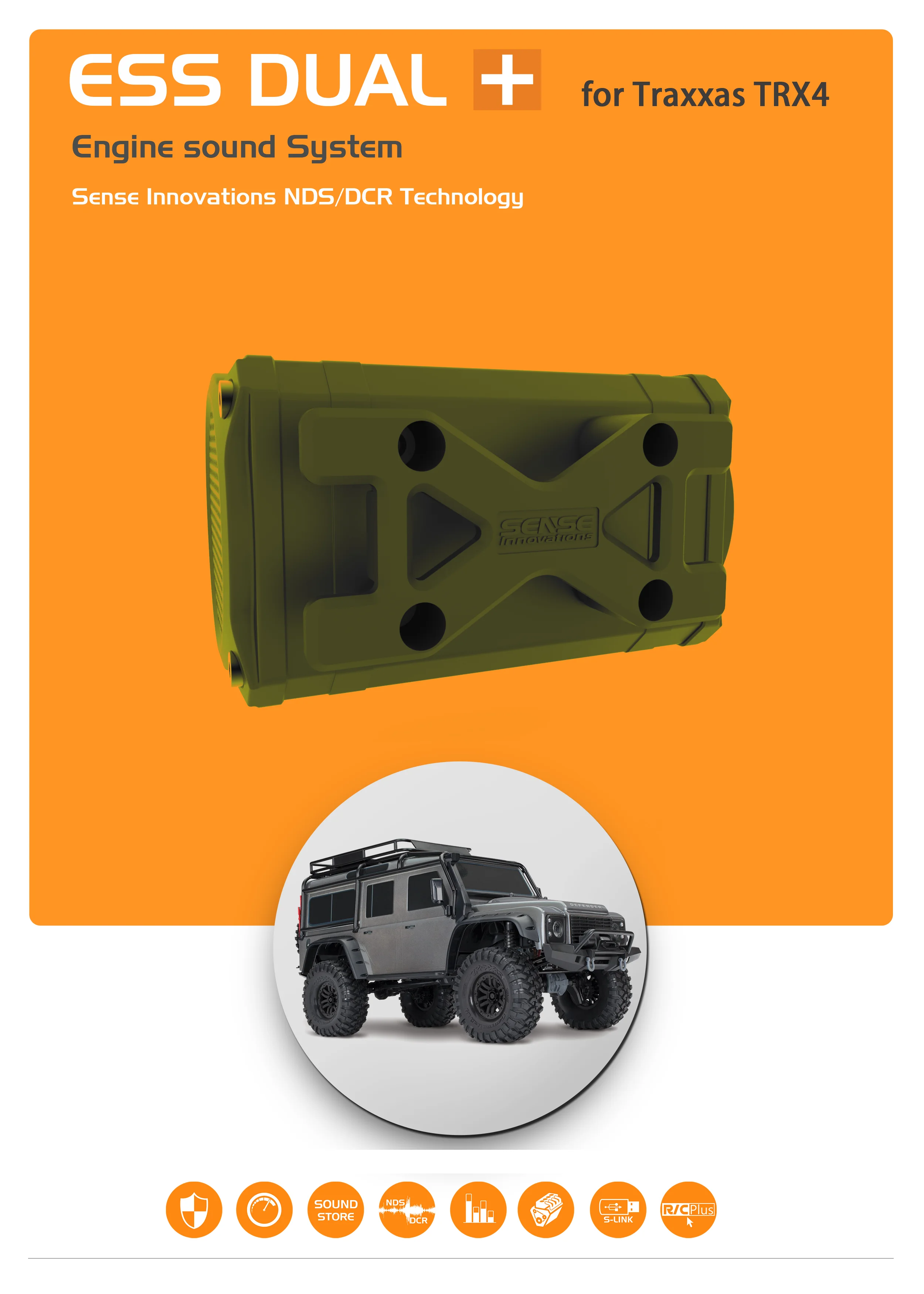 ESS DUAL + Double speaker sound group Real Engine Sound Simulator специальный осевой трицикл TRX4 для