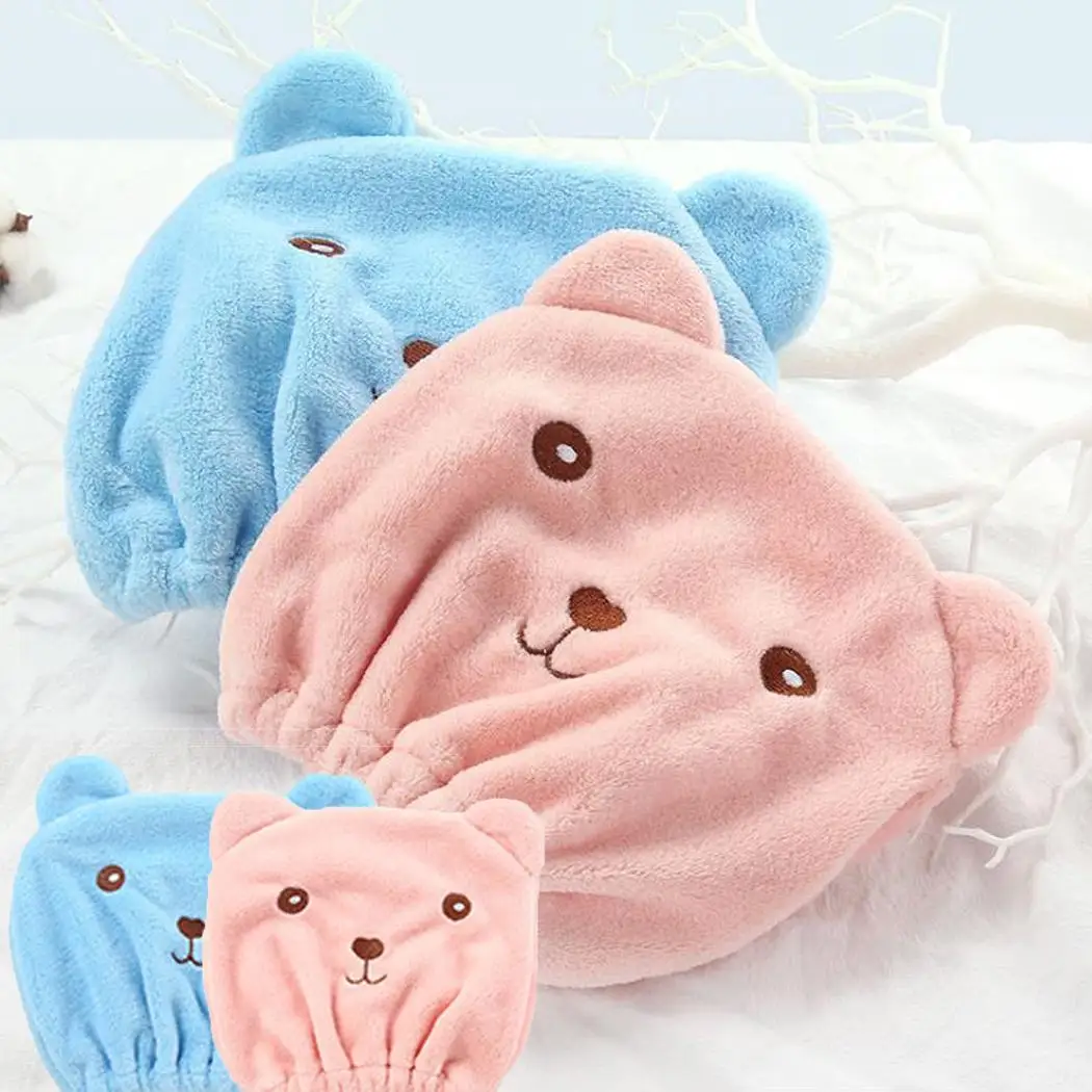 Cartoon Animal Bear Head Hair Cap Super Quick-drying Thick Water Cute Absorbent Home, Hotel, etc. Cap Cartoon Animal Bear Head Hair Cap Super Quick-drying Thick Water Cute Absorbent Home, Hotel, etc. Cap
