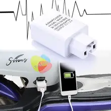 Электрические Мотоциклы зарядное устройство для мобильного телефона USB Универсальный Тип переключателя в 5 В батарея мотоциклы зарядный порт конвертер