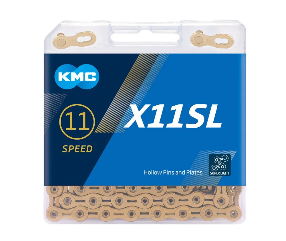 КМК X9SL/X10SL/X11SL цвета: золотистый, Серебристый цепи 116 ссылки 9/10/11 скорость для Shimano и SRAM Кампаньолы MTB цепь для дорожного велосипеда профессии уровня