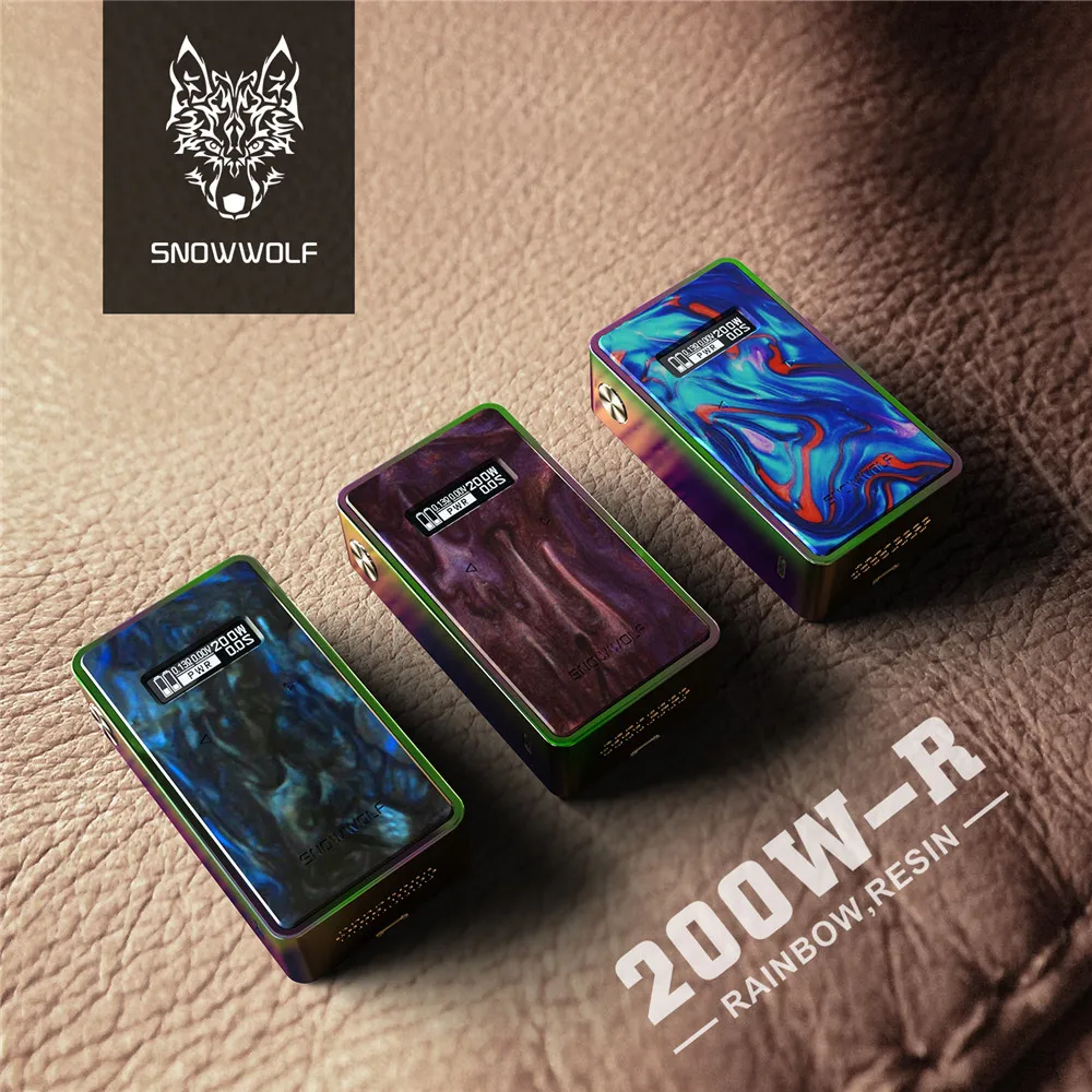 

Original Authentic Snowwolf 200W-R E-Cigarette 235W E Cig Box Mod e cigarette snowwolf