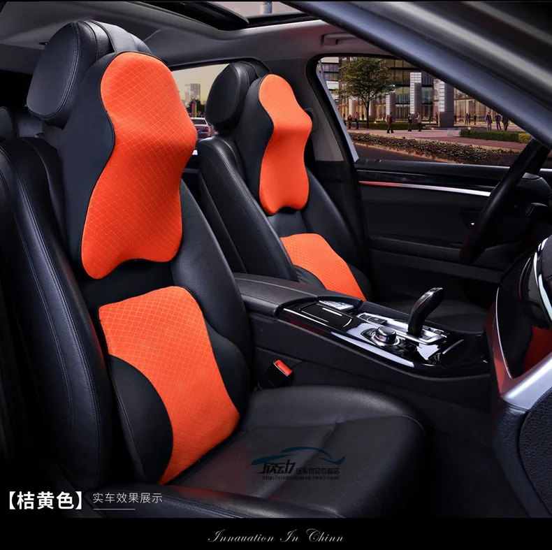 

High Quality 3D Space Memory Foam Car Neck Pillow Head restraint in the car Headrest pillow automobile Auto neck pillow leather