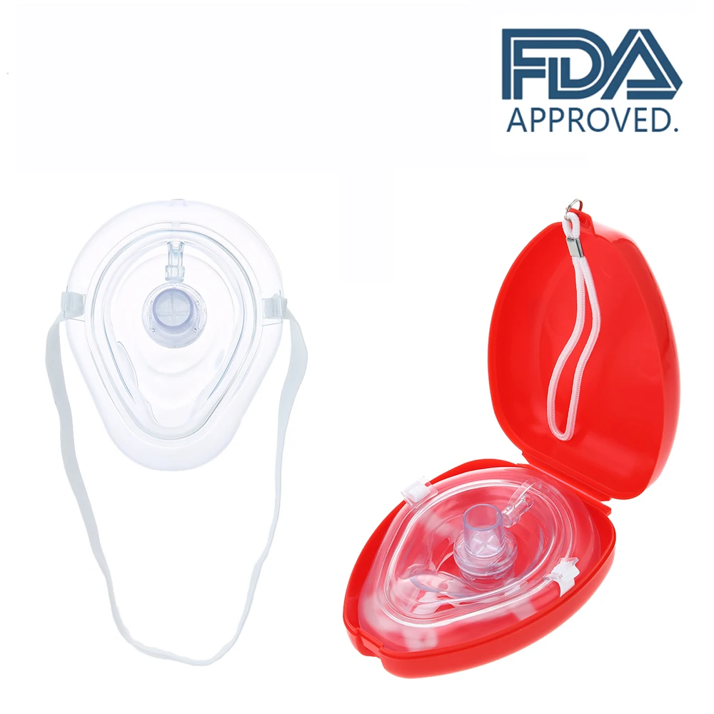 

Carevas CPR Rescue Mask Pocket Resuscitator One-Way Valve CPR Face Sheild First Aid Supplies FDA Approved