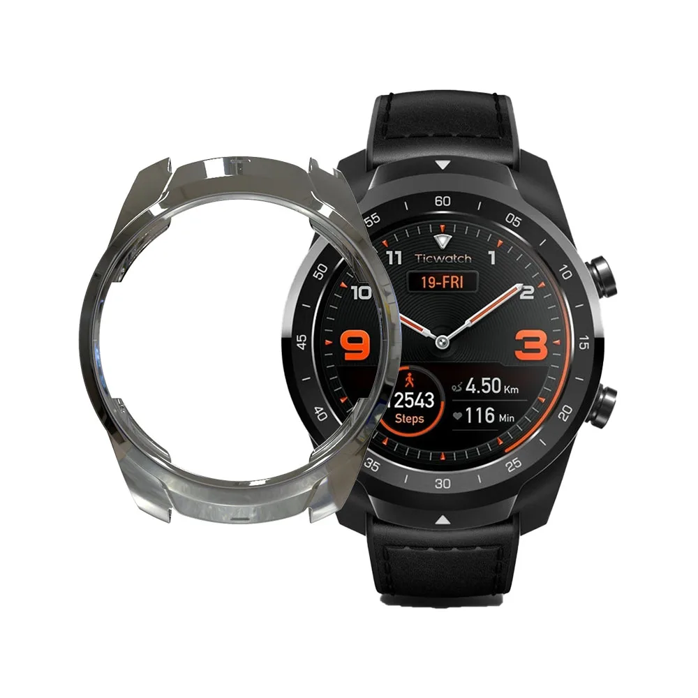 1 4 дюймов Чехол для часов ticwatch pro band чехол тонкий ТПУ мягкий прозрачный