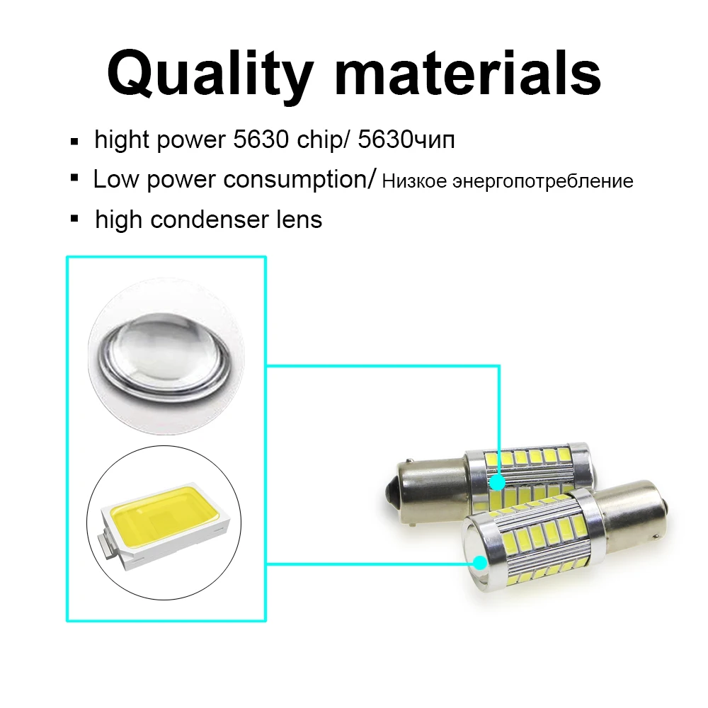 KEIN 2 шт. 1156 светодиодные p21w ba15s 33smd 5630 Светодиодные Автомобильные задние огни