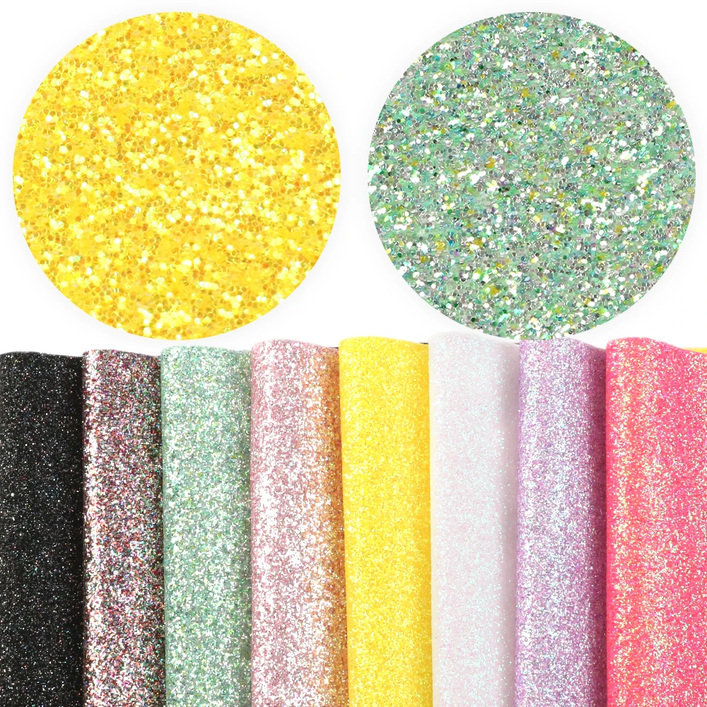 

David accessories 8Pieces/set 20*34cm Glitter Love Synthetic Leather Patchwork Hair Bow Handbag Phone Case DIY,1Yc6445