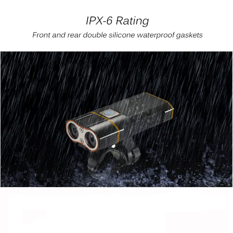 Top USB Rechargeable Bike Light 800LM MTB Safety Flashlight LED Bicycle Front Handlebar Lights Luces+Mount Holder Cycle Accessories 3