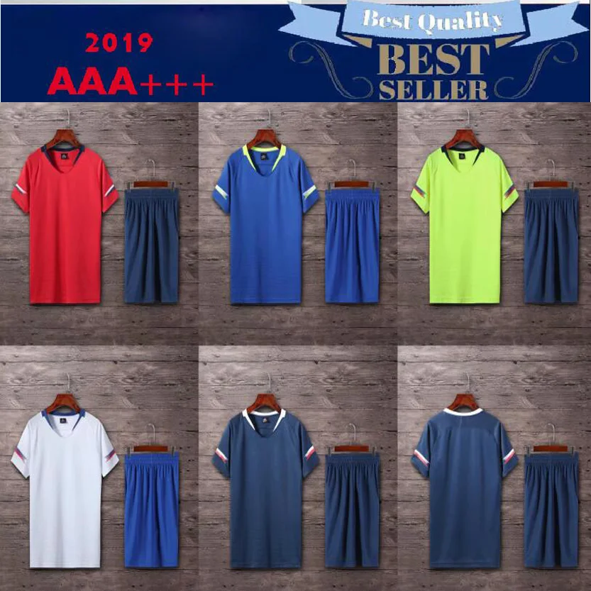 2019 Soccer Jerseys Sets Survetement Football Kit Training Suit Team Uniforms Shorts Shirts Custom Print Name Logo