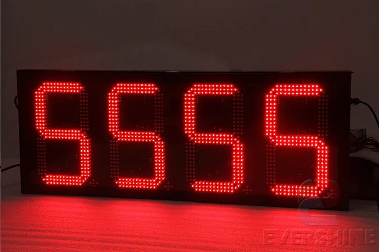 Hi-tech quality factory Oil station floor standing LED digital price screen oil price led screen for 16 inch red (12)