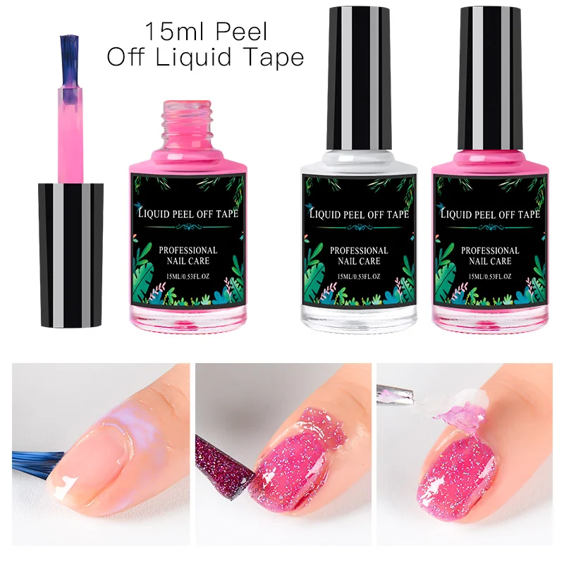 

15ml Anti-freezing Peel Off Nail Art Latex Cuticle Guard 2 Colors Cuticle Protector Nail Polish Manicure Nail Art Latex