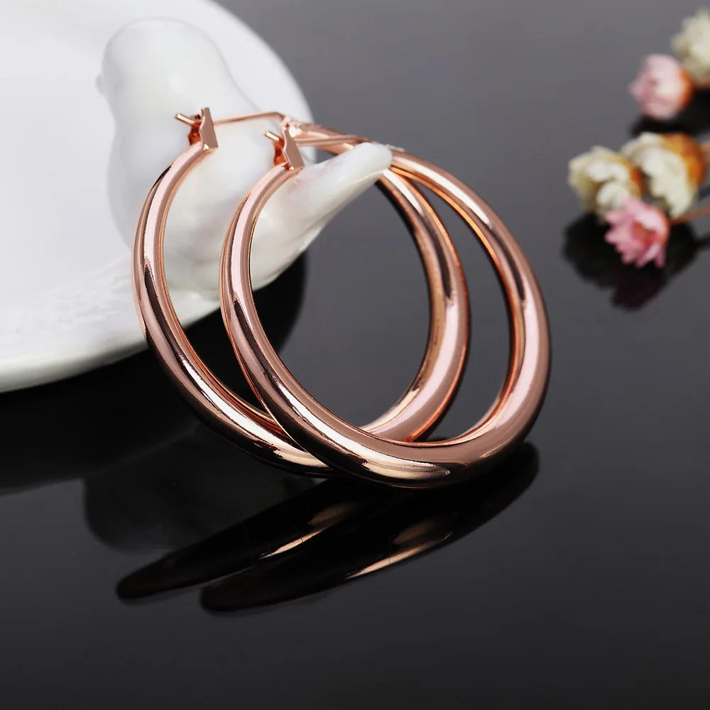 Wedding Party Earrings Round Earrings Gold/Rose Gold Color Charming