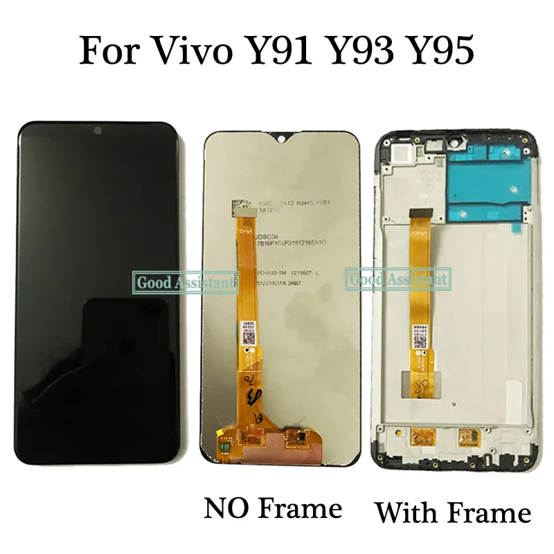 Черный 6,2 дюймов для BBK Vivo Y91 Y91i Y91c Y93 Y93s Y93st Y95 MT6762 ЖК Дисплей+ кодирующий преобразователь сенсорного экрана в сборе с рамкой