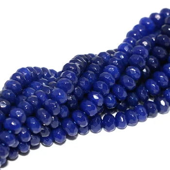 

2x4 4x6 5x8mm lapis lazuli blue natural stone jades chalcedony faceted abacus loose beads diy woman jewelry finding 15inch GE316