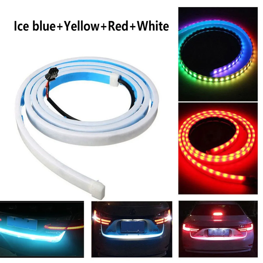 Bostar Auto Car Tailgate Turning Signal Light Bar Colorful LED Strip ...