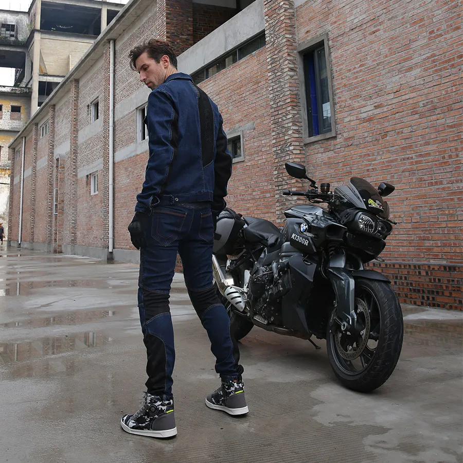 SCOYCO Motorcycle Shoes Anti-skip Breathable Shockproof Protective Touring Casual High Ankle MBX/MTB/ATV Riding Boots MT016