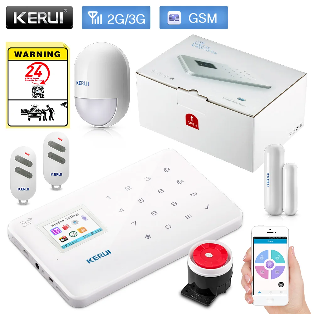 KERUI G183 WCDMA 3G APP Remote Control Wireless Smart Home Security GSM 3G Alarm System Burglar Alarm Pir Motion Sensor Alarm KERUI G183 WCDMA 3G APP Remote Control Wireless Smart Home Security GSM 3G Alarm System Burglar Alarm Pir Motion Sensor Alarm