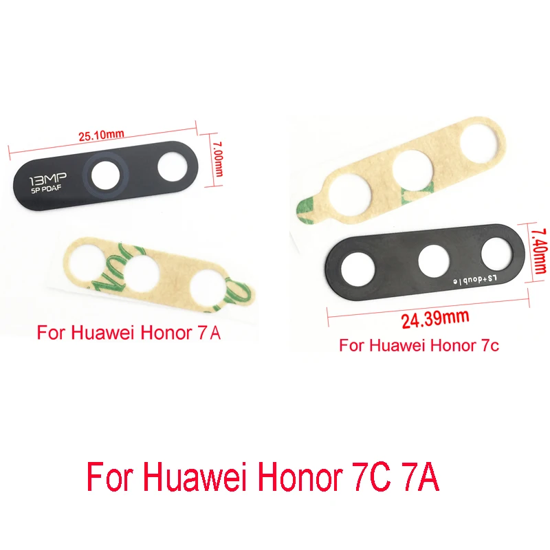 

New For Huawei Honor 7A 7C Rear Back Camera Glass Lens Cover Replacement Parts with Adhesive Sticker