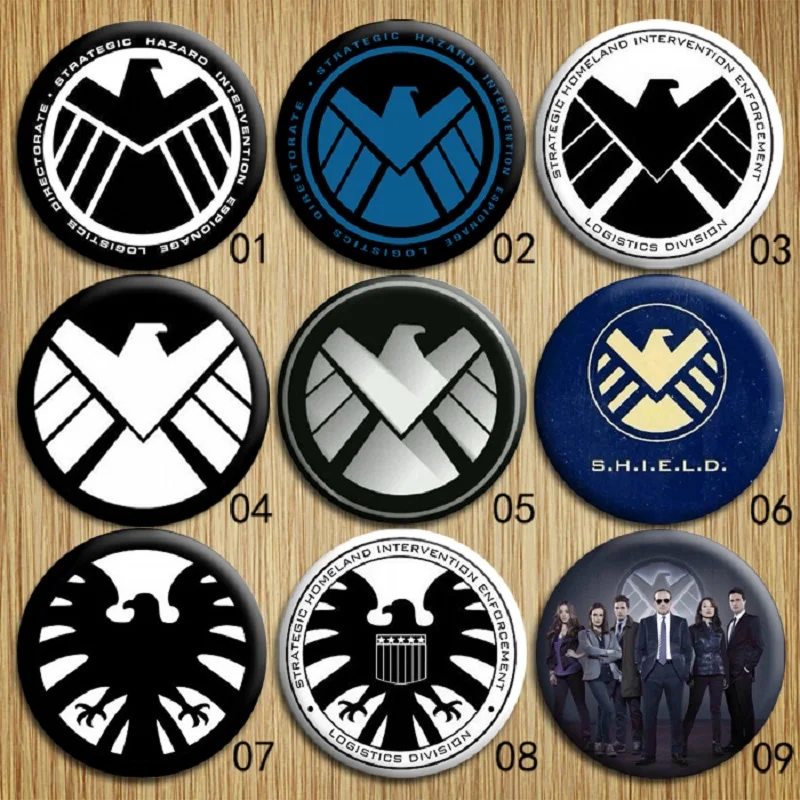 Marvel S Agents Of S H I E L D Logo Souvenir Badge Brooches Good Gift For Friend Women S Cloth And Bag Accessories Party Favors Party Favors Aliexpress