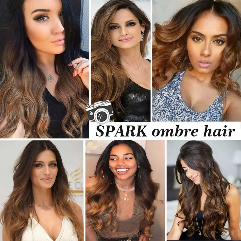 Spark Hair Ombre Brazilian Body Wave Hair 1/3/4 Bundles 100% Human Hair Weave Bundles 10-26inch 1B/4/30 & 27 Remy Hair Extension Spark Hair Ombre Brazilian Body Wave Hair 1/3/4 Bundles 100% Human Hair Weave Bundles 10-26inch 1B/4/30 & 27 Remy Hair Extension