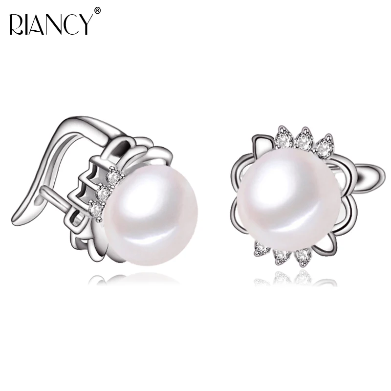 High quality Natural freshwater black pearl clip earring Pearl jewelry