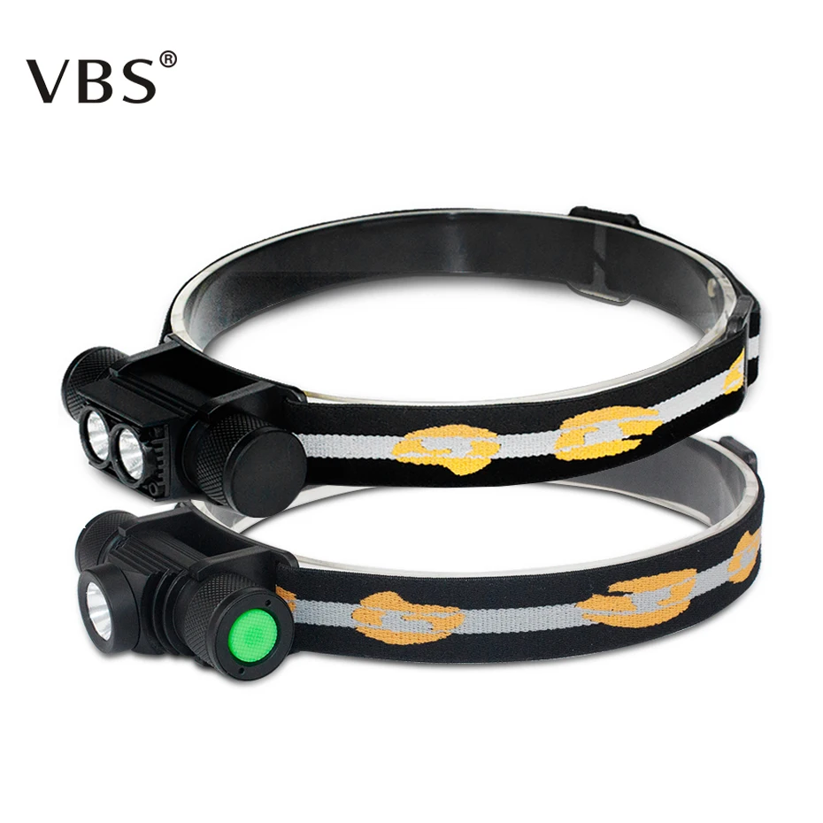 Headlamp T6 Flashlight Head Lamp 6-Mode Dimming Head Lamp Led Waterproof 18650 Battery D10 D25 USB Rechargeable Head Torch