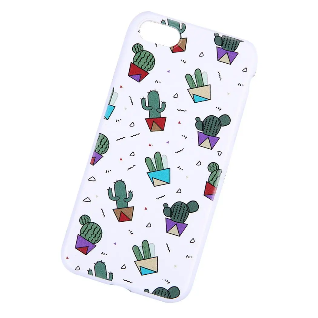Fashion TPU Cactus Printing Mobile Phone White Cases For iPhone | Мобильные телефоны и аксессуары