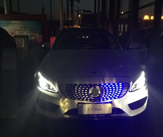Netzwerke In Die Neue C Klasse Licht Led Licht Grill Fur Mercedes Benz W205 C250 C260 C200 C180 C250 Grill W205 Grillc200 Grill Aliexpress